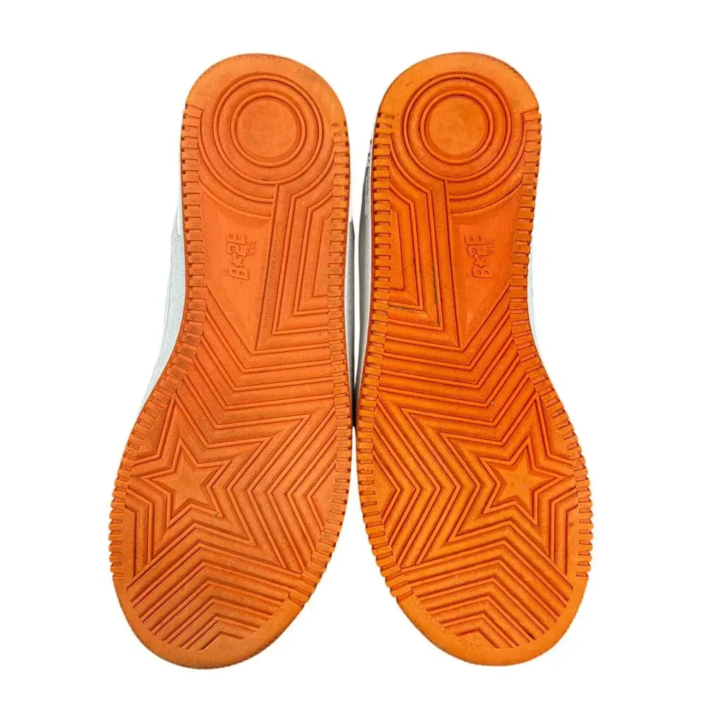 Bapesta Men’s FS002 Red Yellow Orange Skate Sneakers Size US 10.5